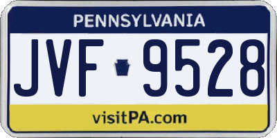 PA license plate JVF9528