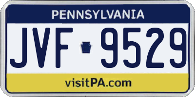 PA license plate JVF9529