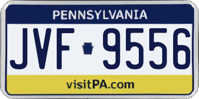 PA license plate JVF9556