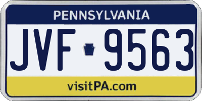 PA license plate JVF9563