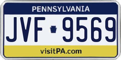 PA license plate JVF9569