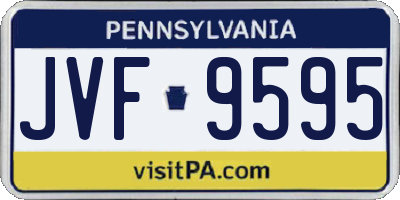 PA license plate JVF9595