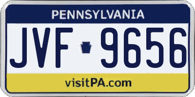 PA license plate JVF9656