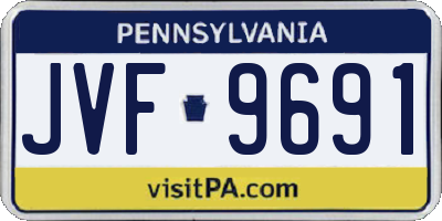 PA license plate JVF9691