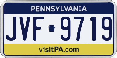 PA license plate JVF9719