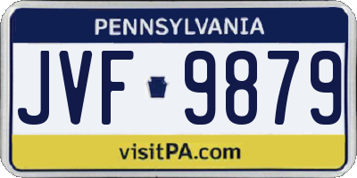 PA license plate JVF9879