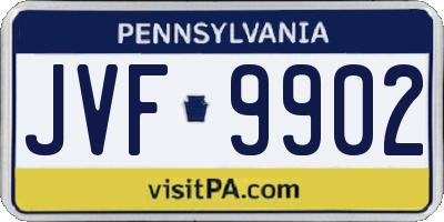 PA license plate JVF9902