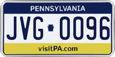 PA license plate JVG0096