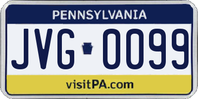 PA license plate JVG0099