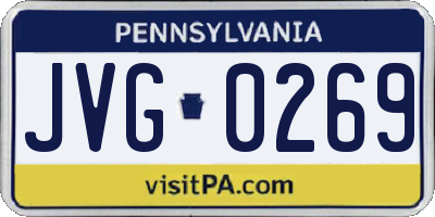 PA license plate JVG0269
