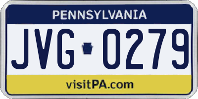 PA license plate JVG0279