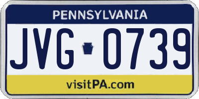 PA license plate JVG0739