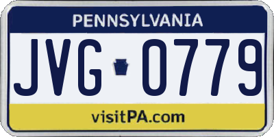 PA license plate JVG0779
