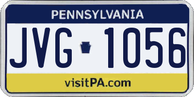 PA license plate JVG1056