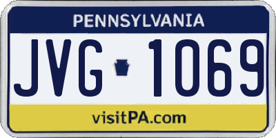 PA license plate JVG1069