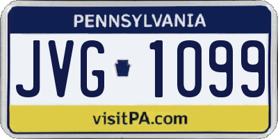 PA license plate JVG1099
