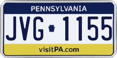 PA license plate JVG1155