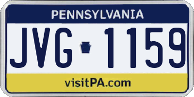 PA license plate JVG1159