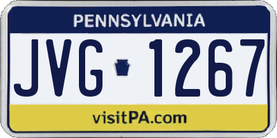 PA license plate JVG1267