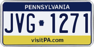 PA license plate JVG1271