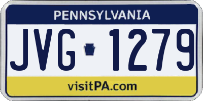 PA license plate JVG1279