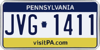 PA license plate JVG1411