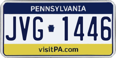 PA license plate JVG1446