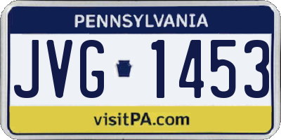 PA license plate JVG1453