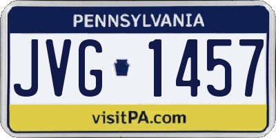 PA license plate JVG1457
