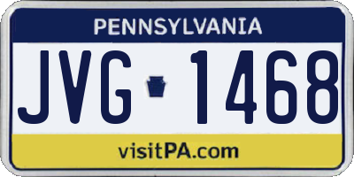 PA license plate JVG1468