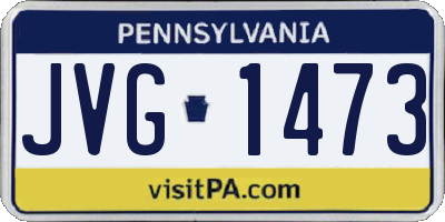 PA license plate JVG1473