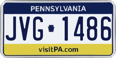 PA license plate JVG1486