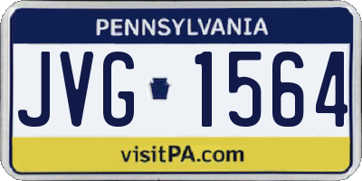 PA license plate JVG1564