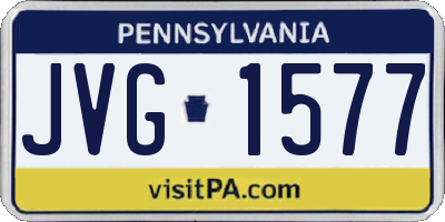 PA license plate JVG1577