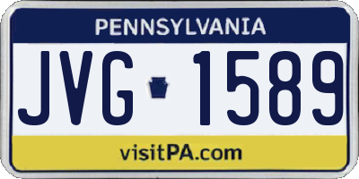 PA license plate JVG1589