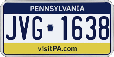 PA license plate JVG1638