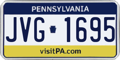 PA license plate JVG1695