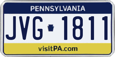 PA license plate JVG1811