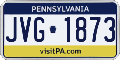 PA license plate JVG1873