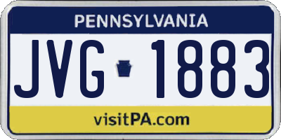 PA license plate JVG1883