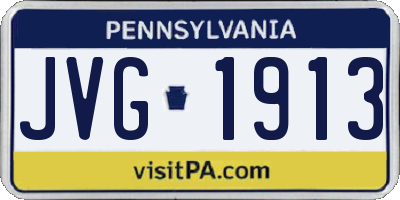 PA license plate JVG1913