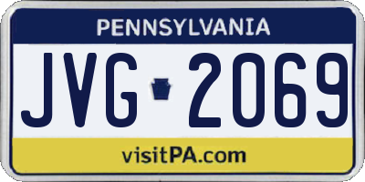 PA license plate JVG2069