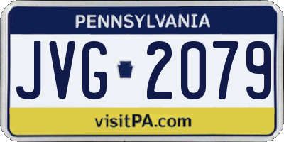 PA license plate JVG2079
