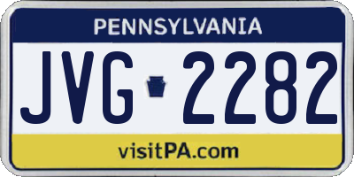 PA license plate JVG2282