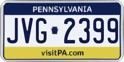 PA license plate JVG2399