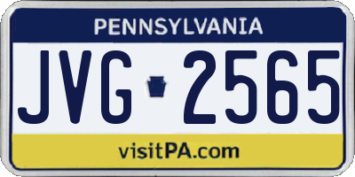 PA license plate JVG2565