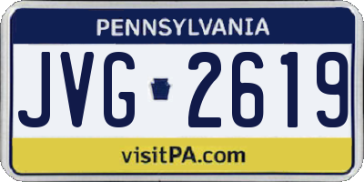 PA license plate JVG2619