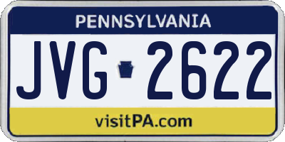 PA license plate JVG2622