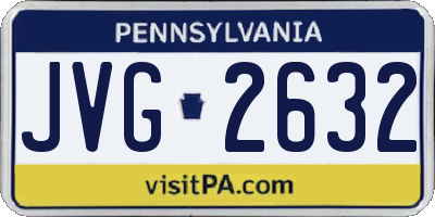 PA license plate JVG2632