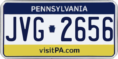 PA license plate JVG2656